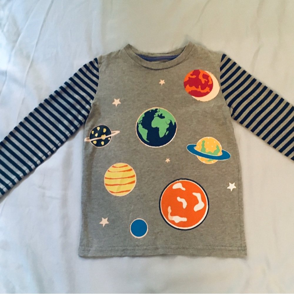 Mini Boden Glowing Space Shirt 6-7